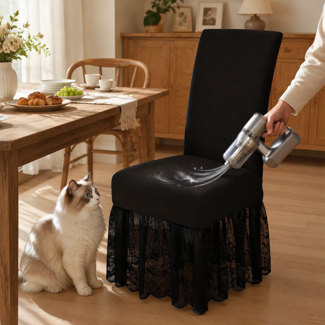 Elastic Milk Silk Chair Protector Non-slip Seat Cover