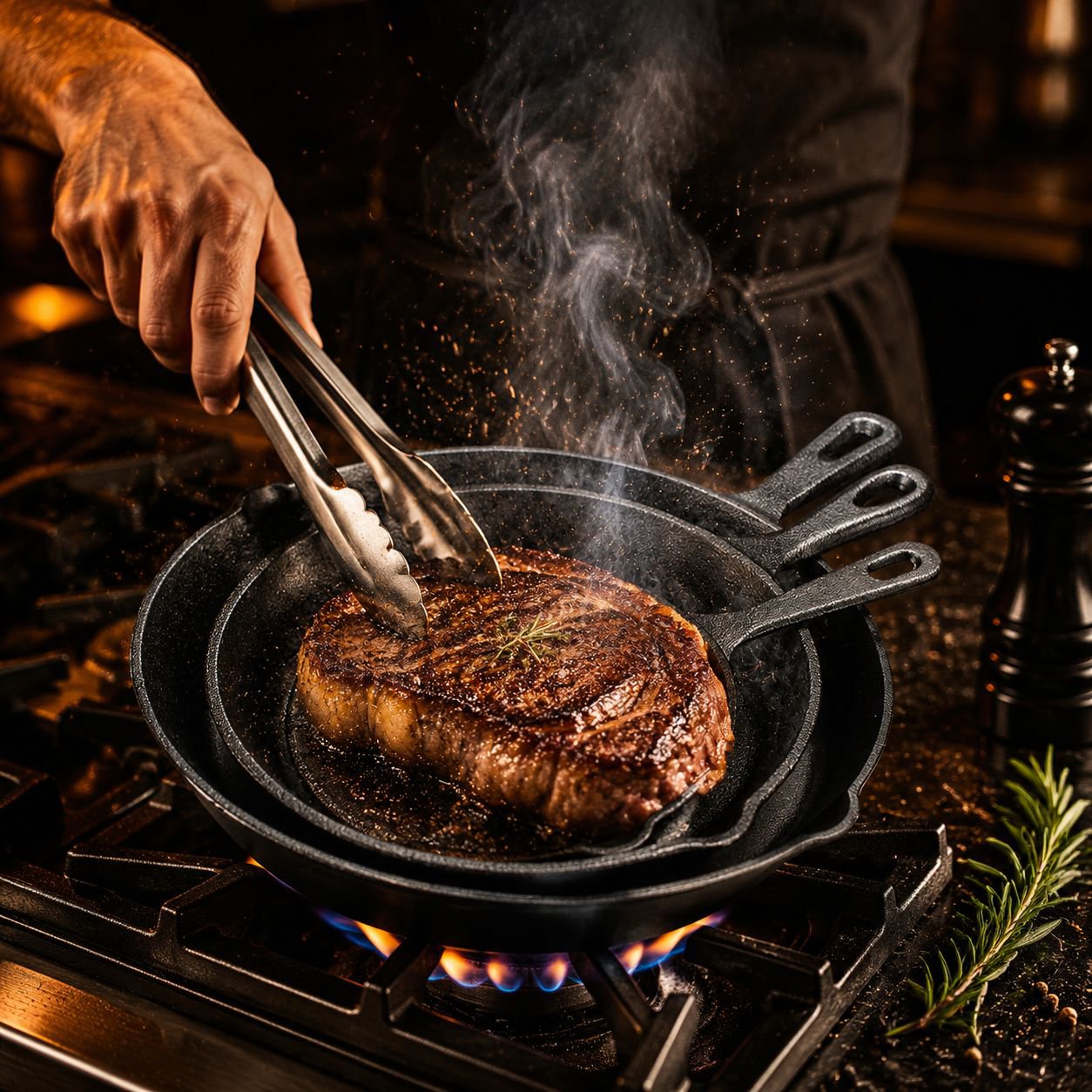 Thickened cast iron pan mini omelette pan uncoated pig iron physical non-stick cast iron pan