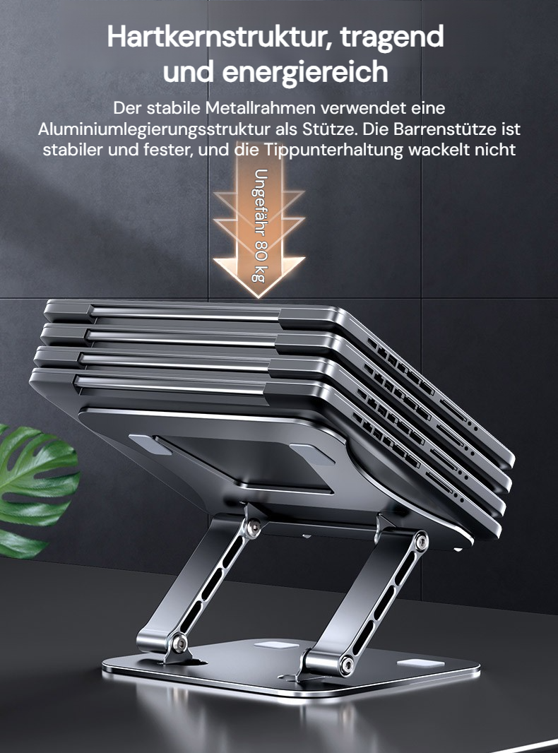 Desktop-Laptop-Ständer mit Klappfunktion für einfache Lagerung
