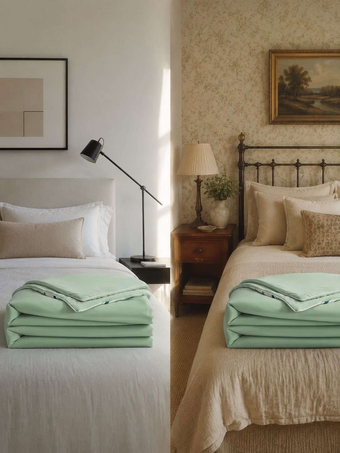 Elegant and modern ice cream themed summer bedding