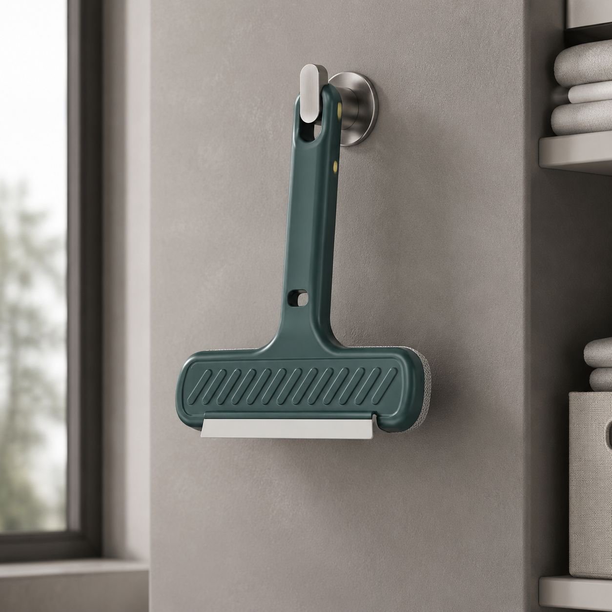 Efficient removal of fingerprints with cleaning brush