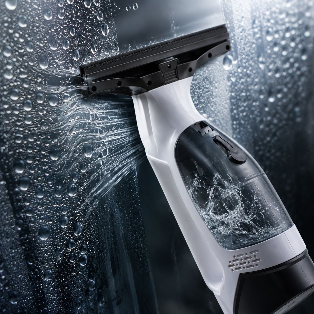 Easy-to-use rechargeable window cleaning device
