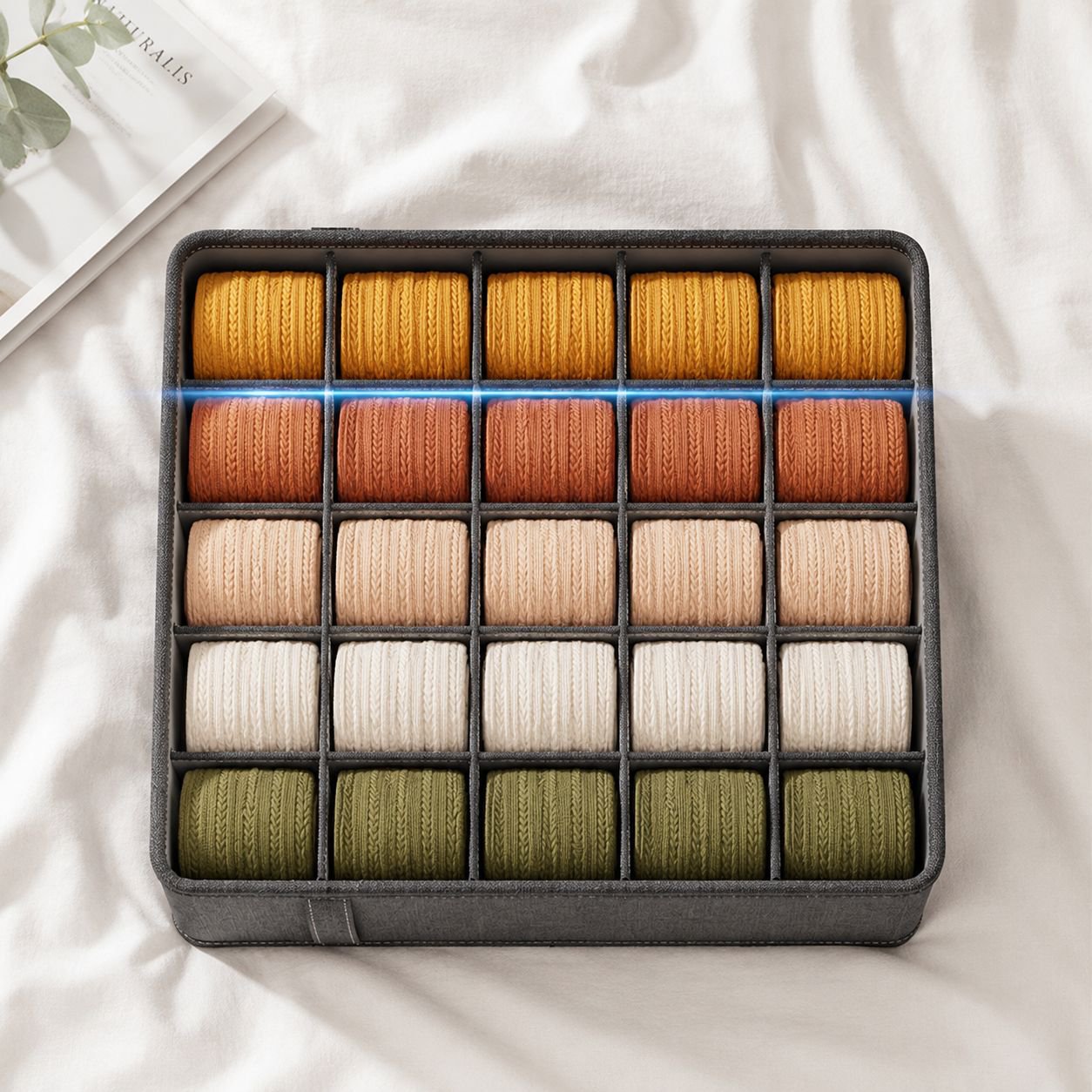 Storage box with transparent lid for easy access