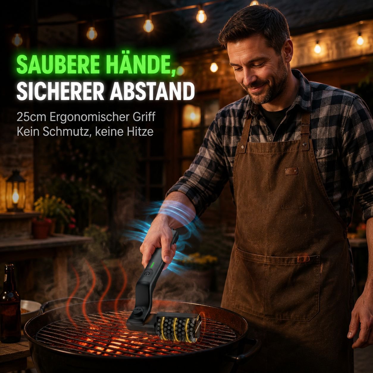 Effiziente elektrische Grillreinigungsbürste für Ölflecken