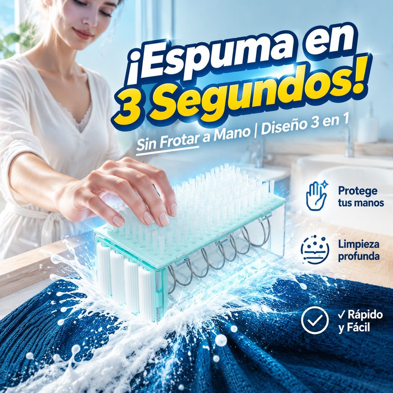 Nuevo estuche de jabón espumoso integrado con cepillo