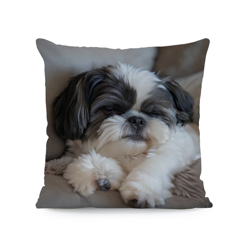 萌趣3D羊駝與狗狗動物抱枕套