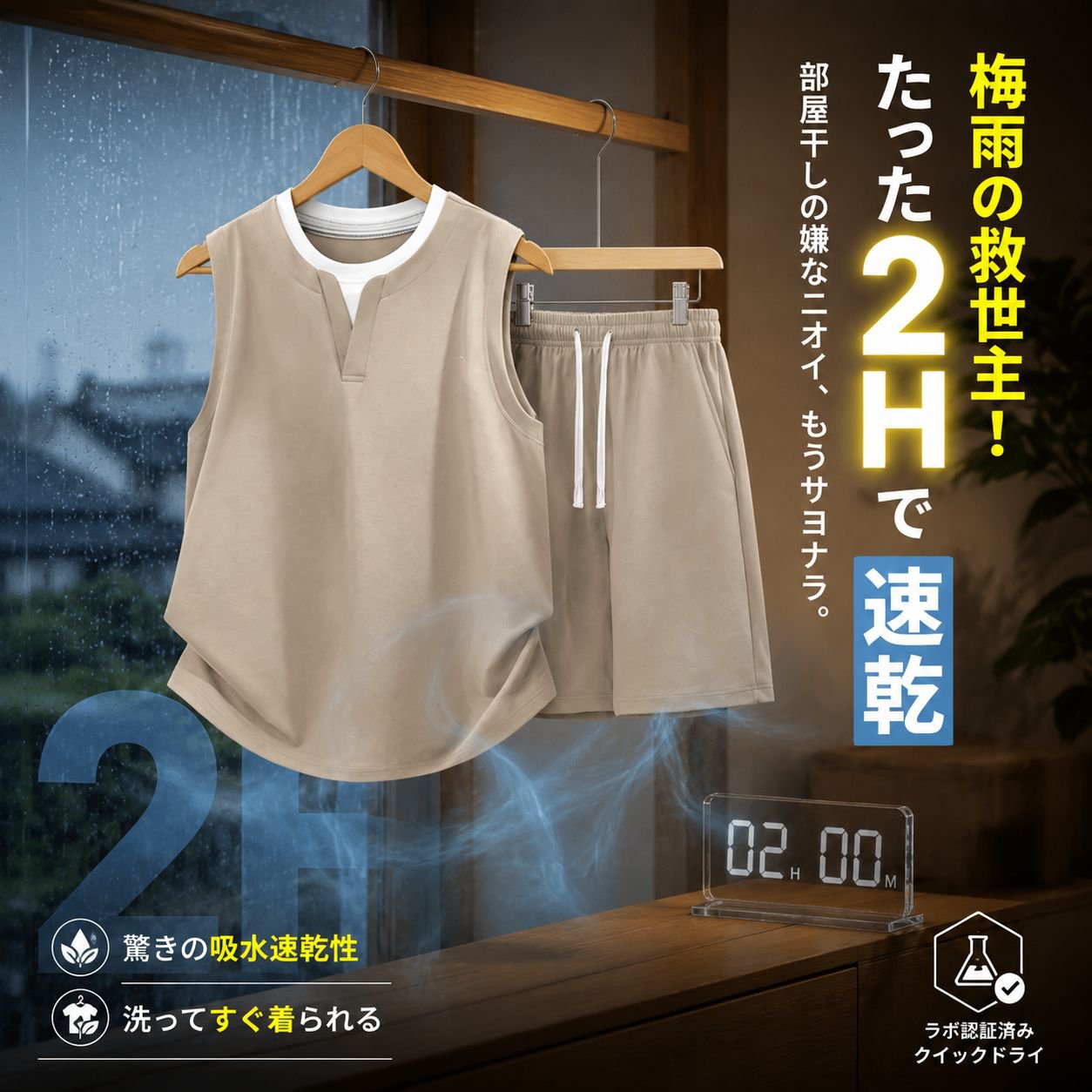 ルーズフィットスポーツスタイル夏用メンズタンクトップ＆ハーフパンツセット