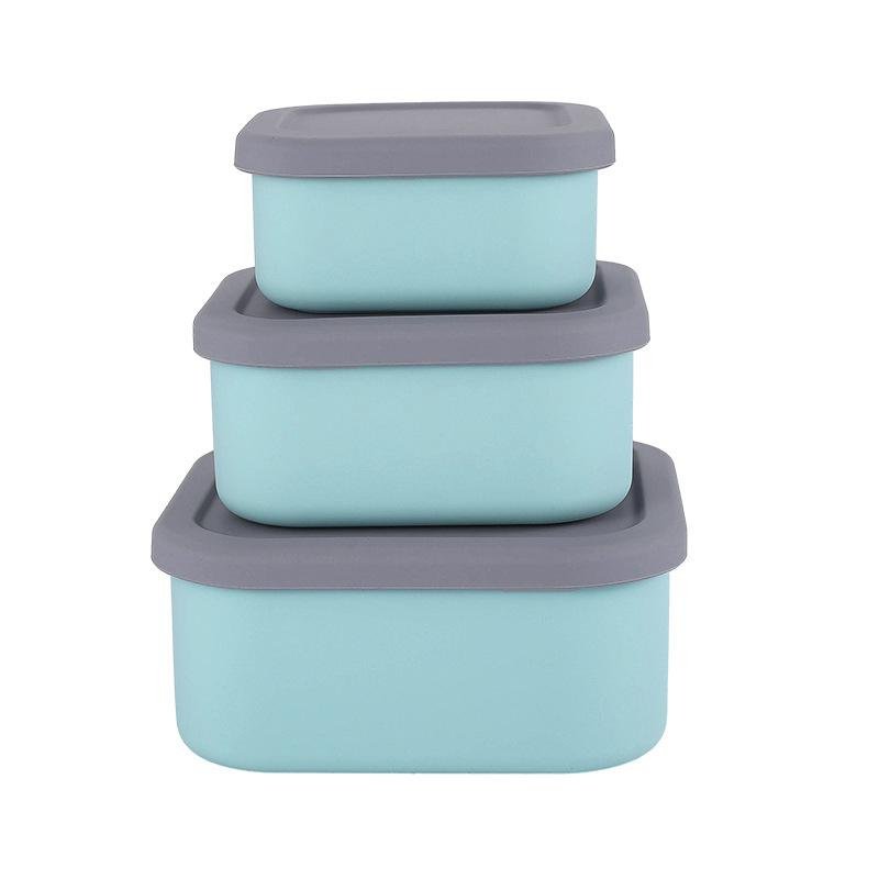 Silicone food storage container with lid