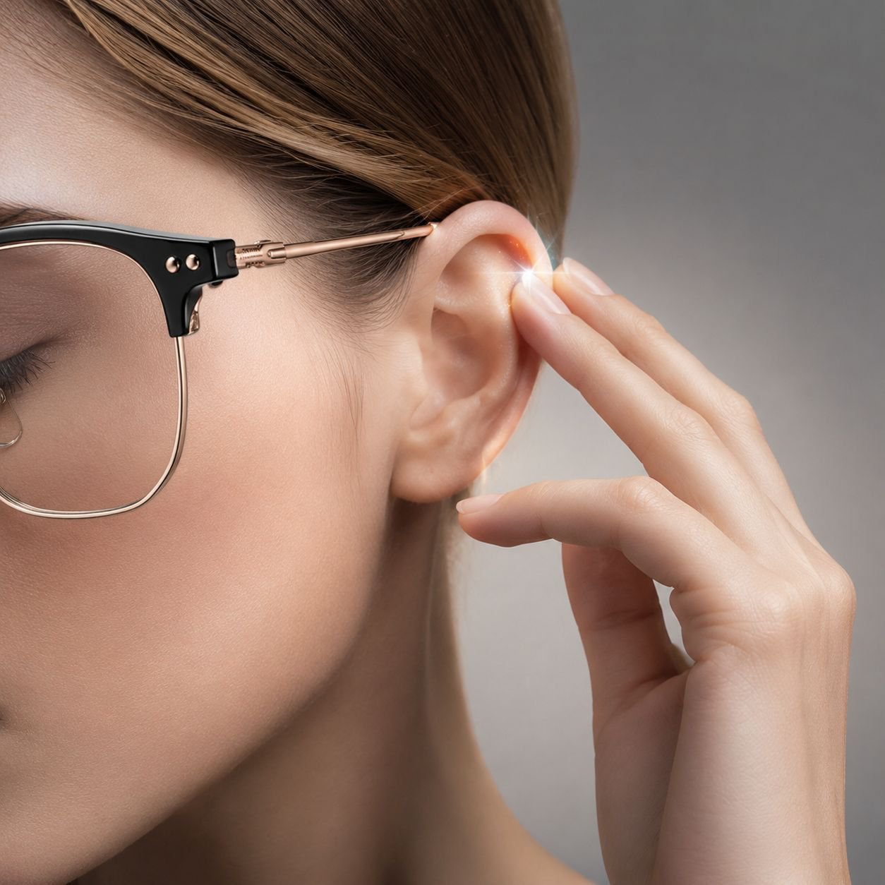Damenbrille aus reinem Titan mit Anti-Blaulicht und einfarbigem Halbrahmen