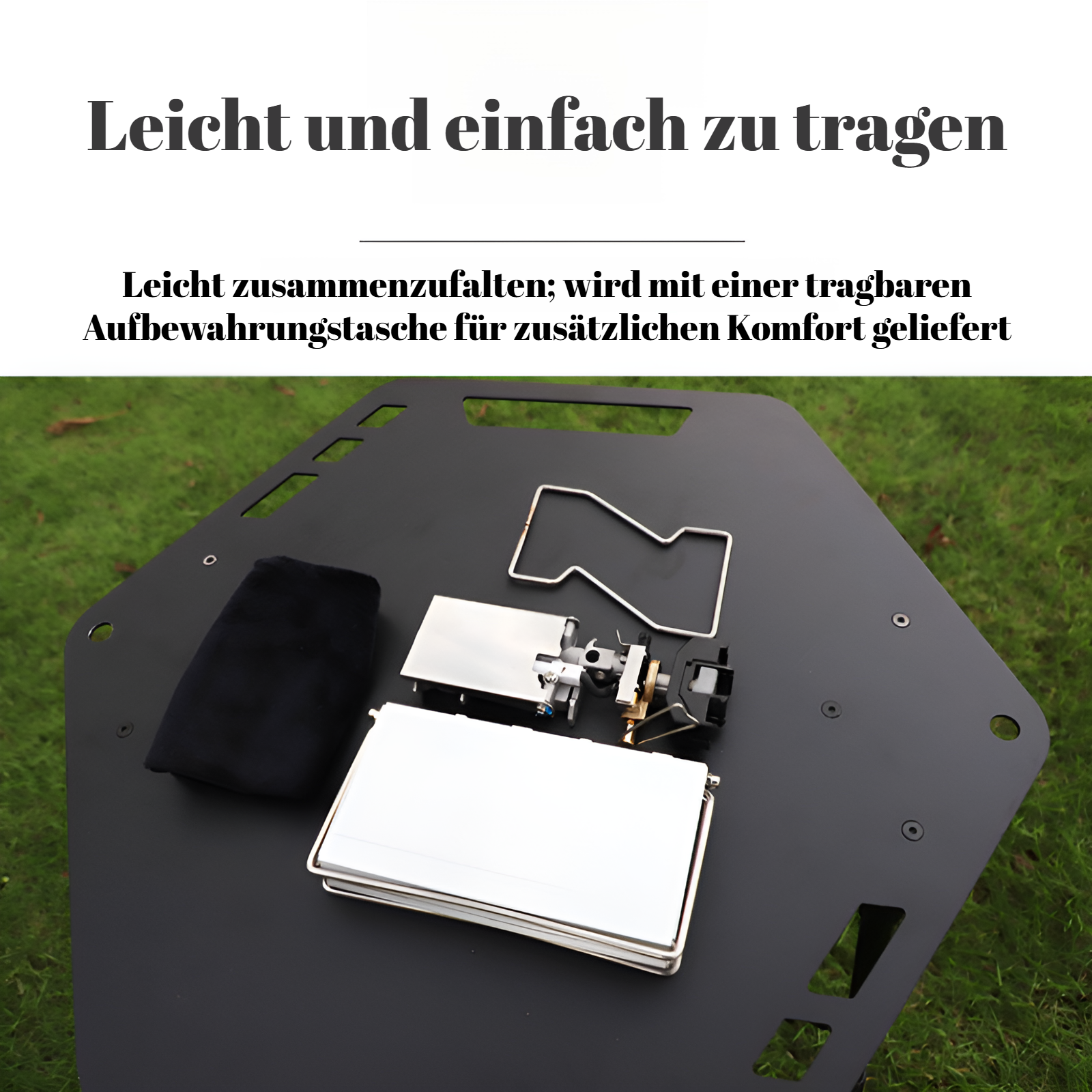 Zusammengeklappter kompakter Campingkocher
