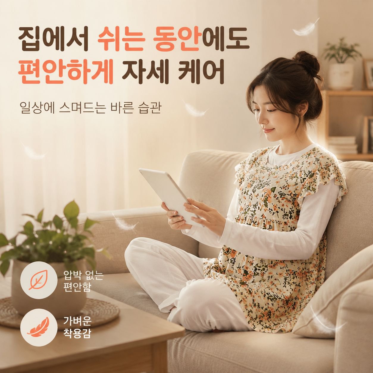 루즈핏 라운드넥 플라워 반팔 드레스