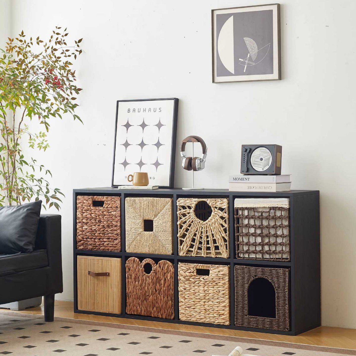 Home Rattan Woven Storage Basket Box for Living Room and Bedroom