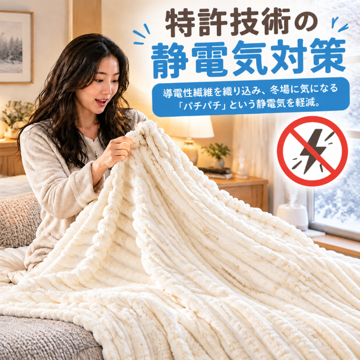 フランネル製断熱ブランケット