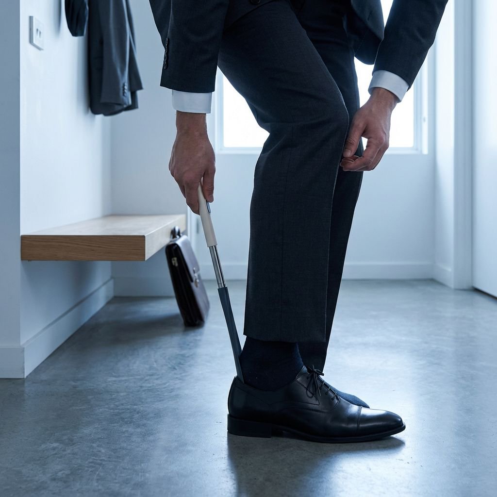 [ไม่ต้องก้มตัว] ที่ช่วยสวมรองเท้าด้ามยาวแบบยืดได้