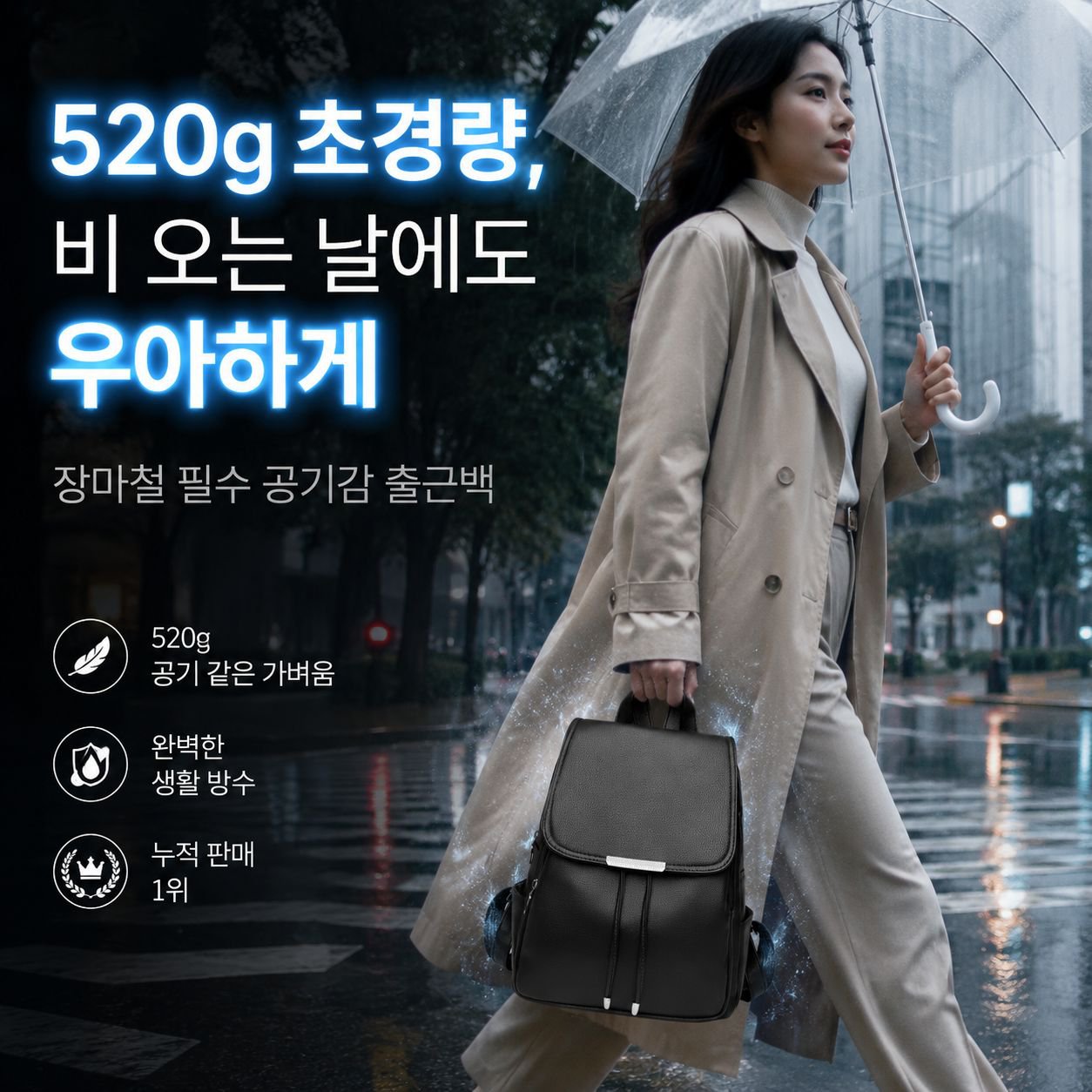 여성용 경량 대용량 백팩, 출근 학생 데일리 가방