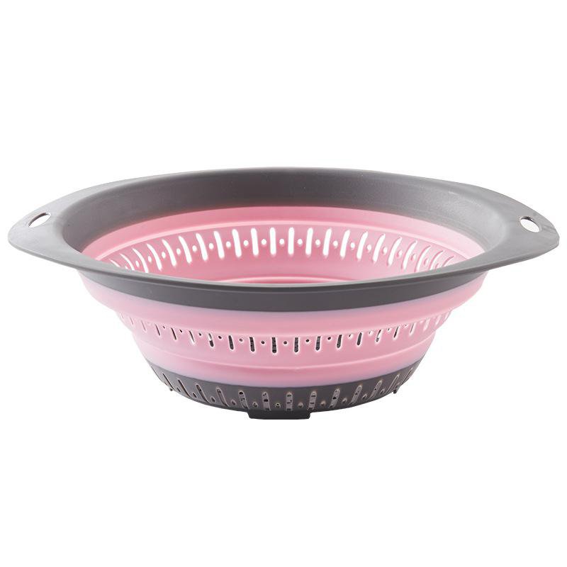 Multifunctional Foldable Kitchen Drain Basket Silicone Fruit and Vegetable Strainer