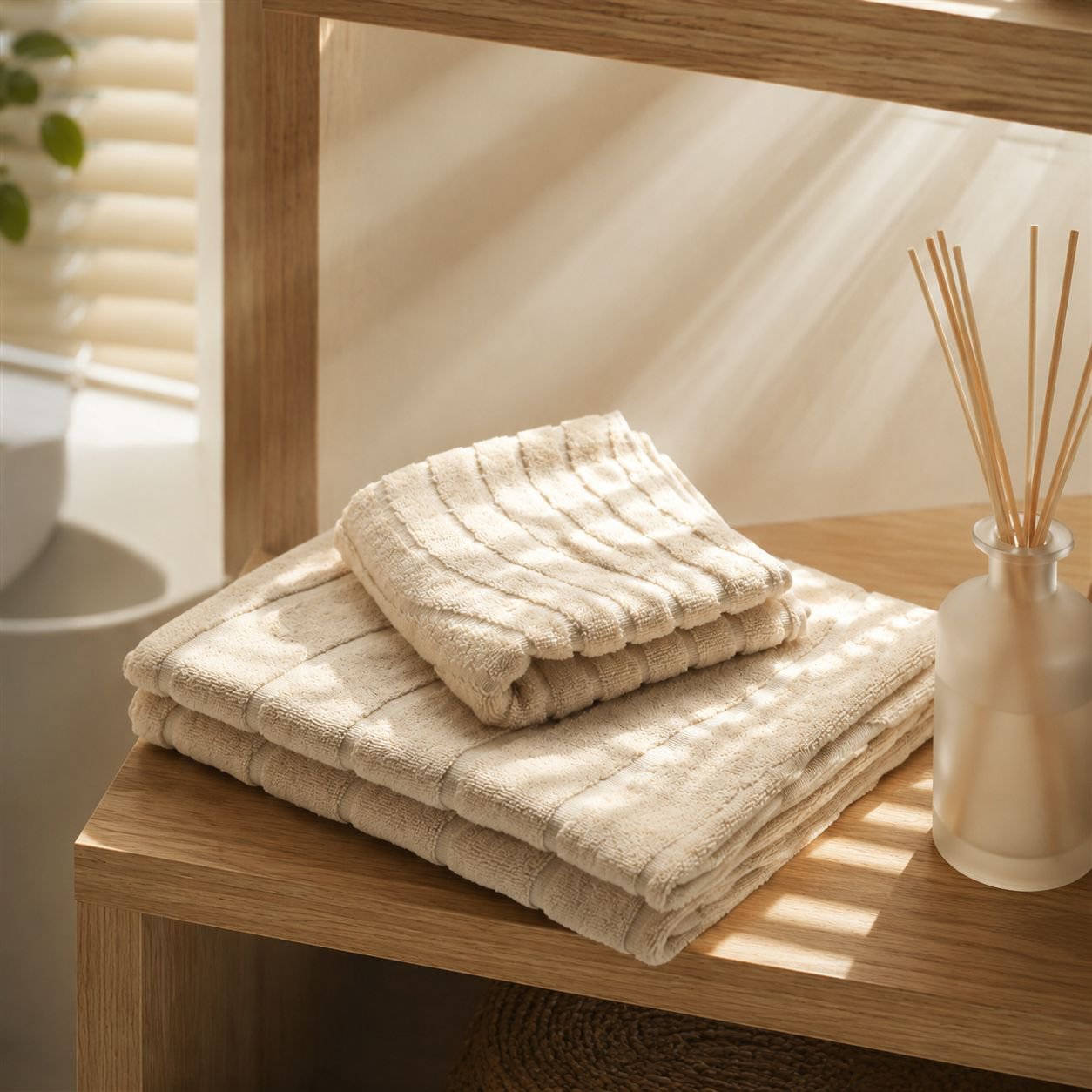 Premium Long Fiber Cotton Bath Towel, Durable Solid Color Towel