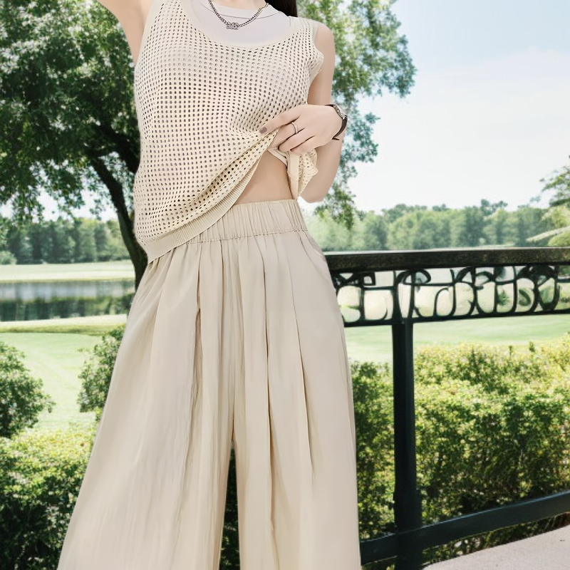 夏パンツ 2025 山本パンツ ハイウエスト ルーズパンツ ドレープ 日本製 ワイドレッグパンツ スリム 大きいサイズ モップパンツ レイジー カジュアル ワイドレッグパンツ