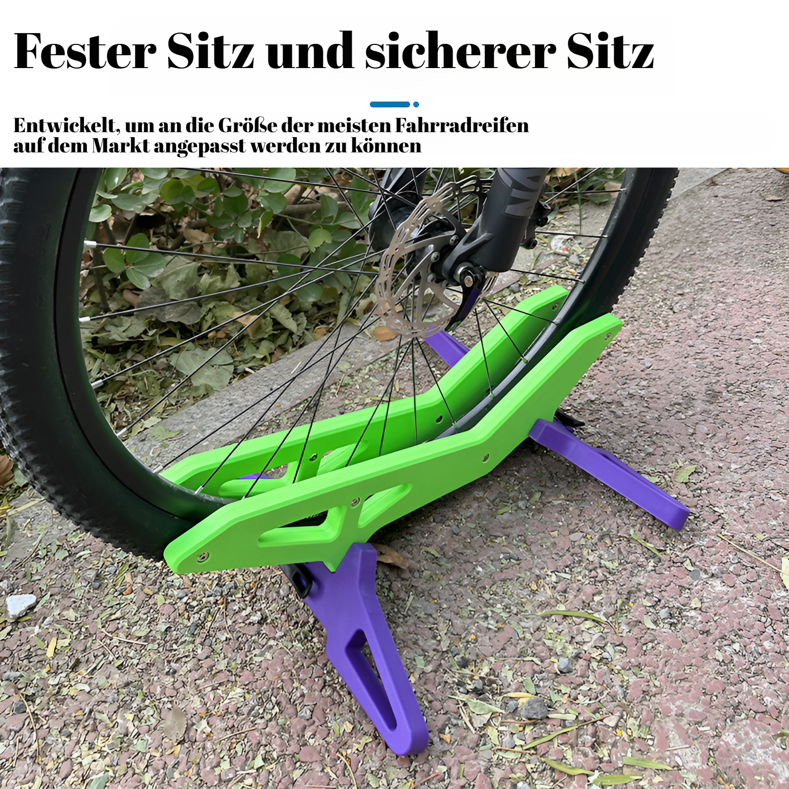 Verstellbarer Fahrradständer für Straße und Gelände