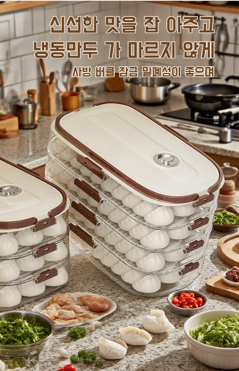 다층 구조로 공간 효율적인 냉동 수납함