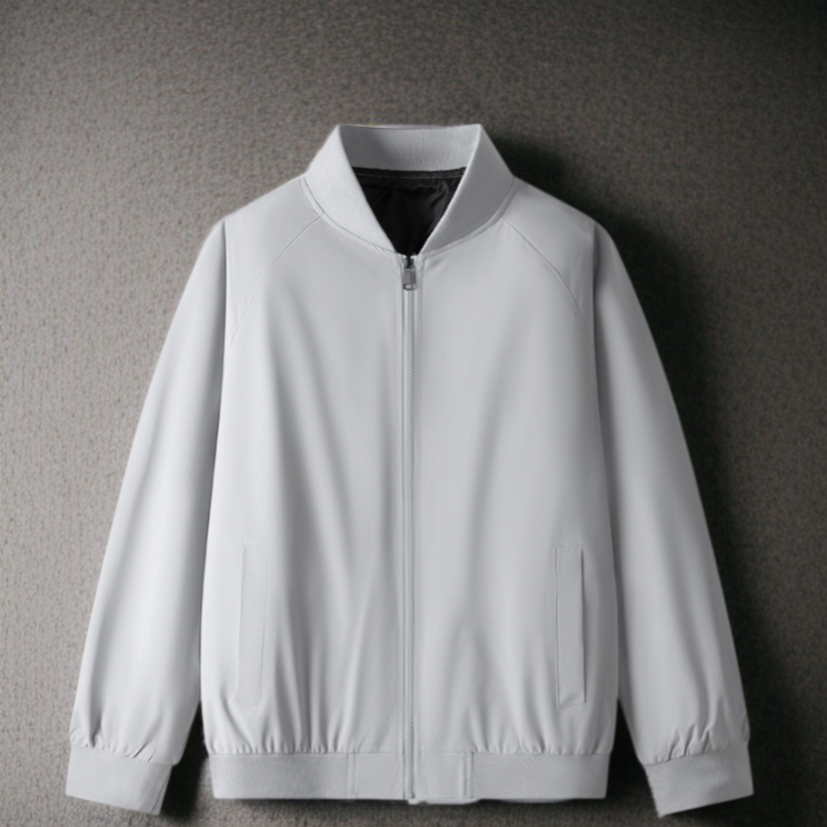 ルーズフィット野球ジャージージャケット着用例