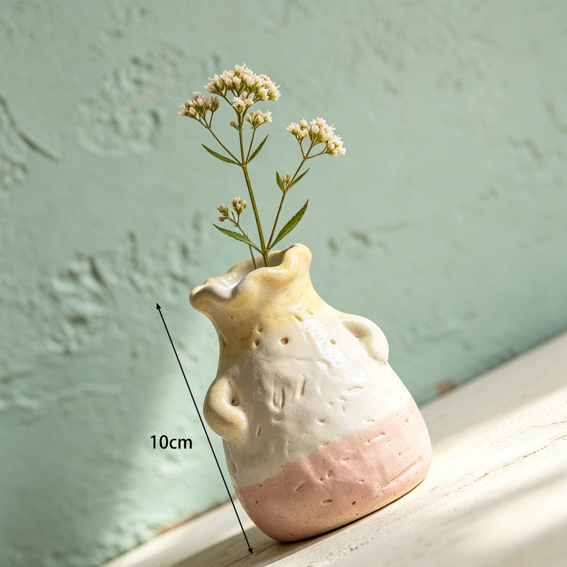 Mini ceramic vases for farmhouse decor
