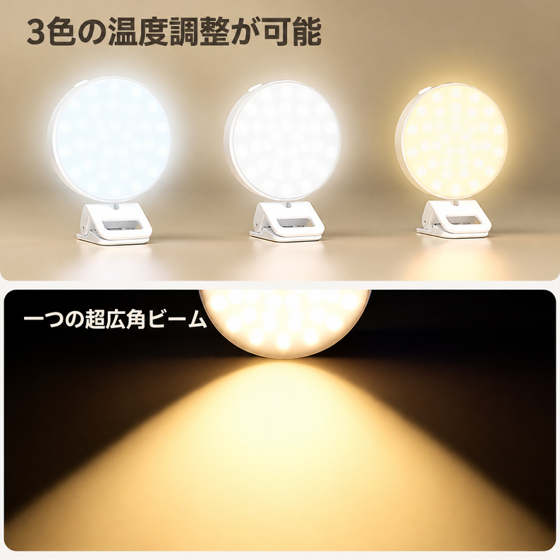 JMYコンパクト3インチ球形セルフィーライトの正面デザイン