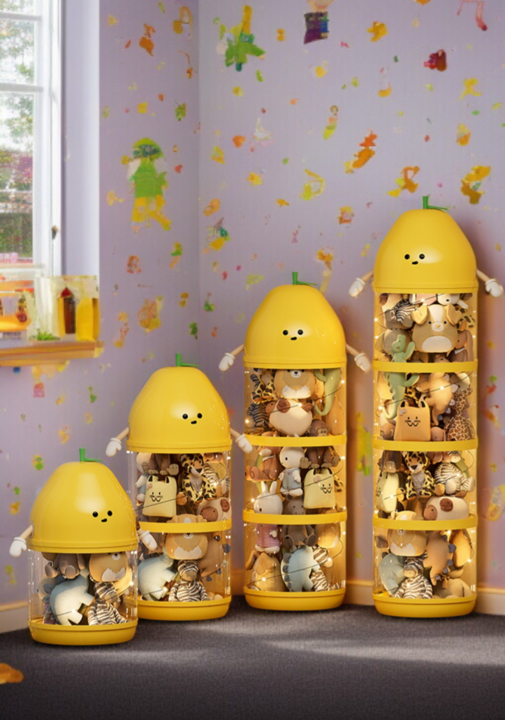 업그레이드 수납통 전시 컬렉션 진열대 휴대하기 편리한 뽀글이 인형 인형 장난감 상자 수납통 전시 컬렉션 상자