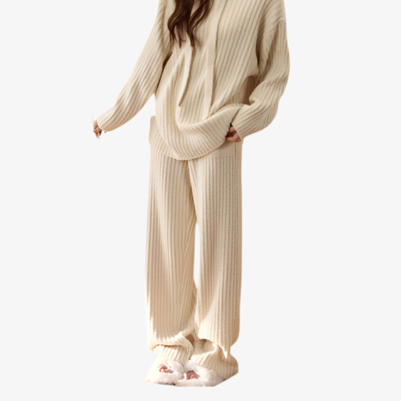 保温性抜群の冬用レディース居家服セット