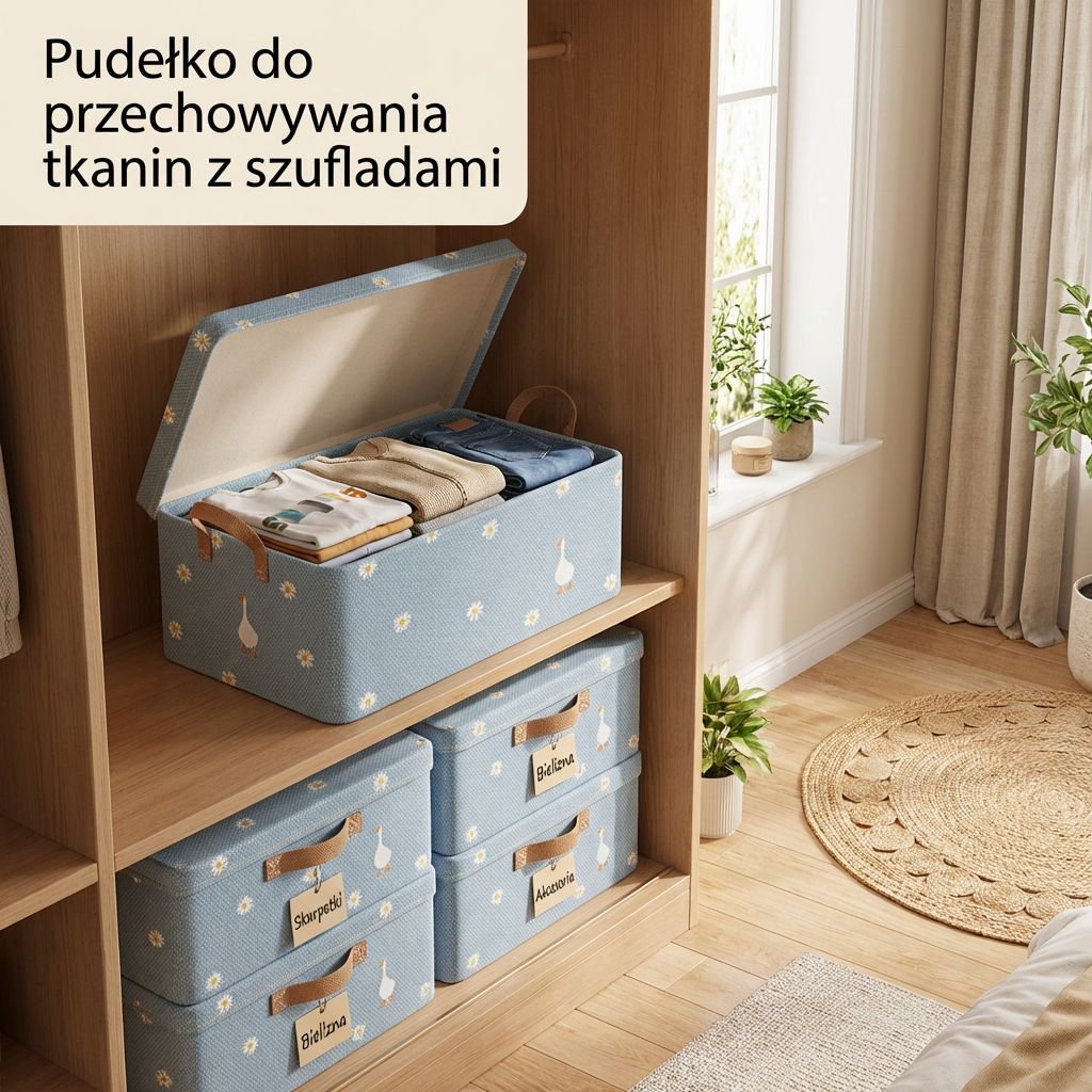 Pudełko do przechowywania, pudełko do przechowywania ubrań z materiału