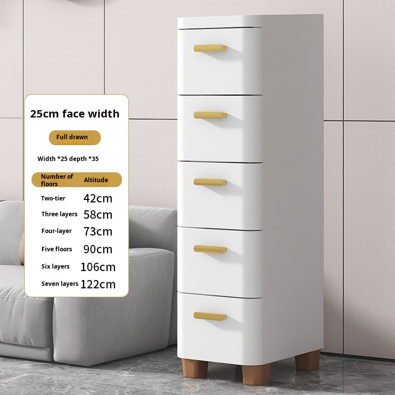 Multi-layer Drawer Storage Cabinet for Living Room Narrow Spaces
