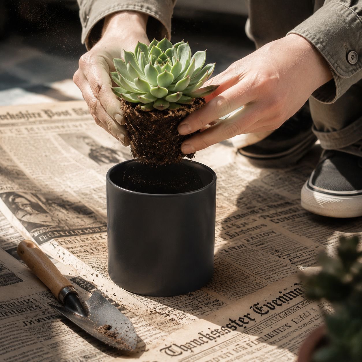 Stylish indoor plant pot in vibrant colors