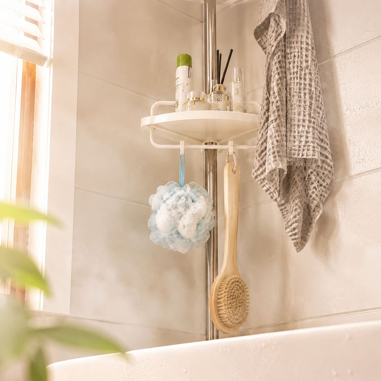 Modernes Design Badezimmer Eckregal aus Edelstahl