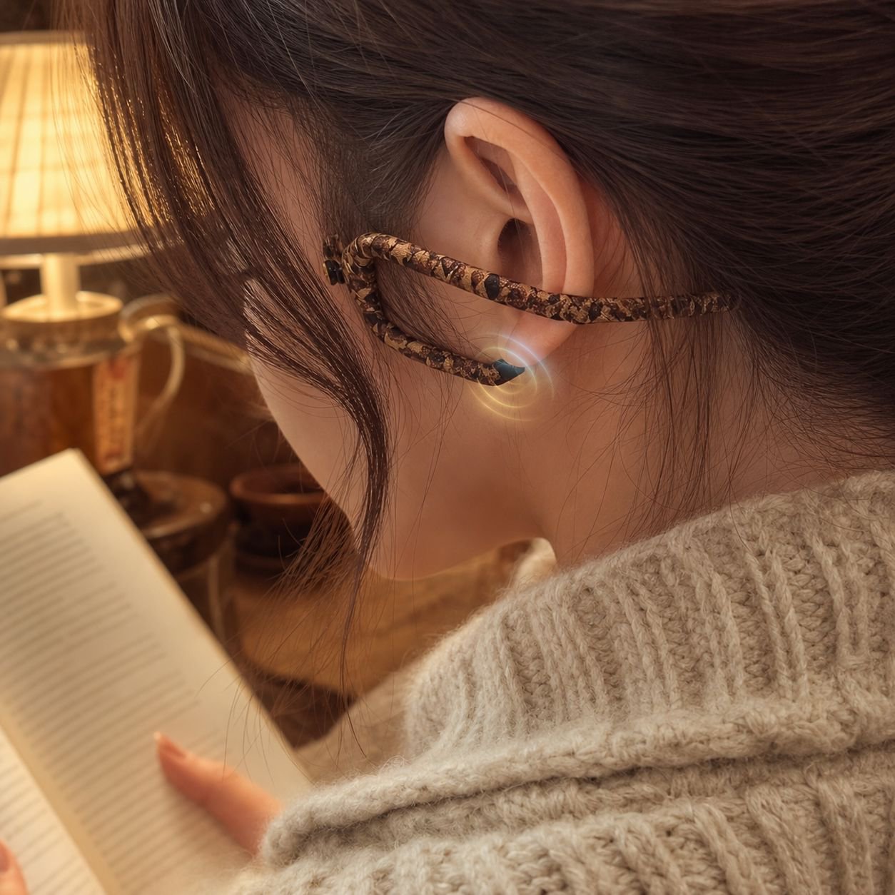 高級感のあるヒョウ柄のメガネ用ヘッドバンド。ファッショナブルでスタイリッシュな女性用ヘッドバンドで、頭頂部をしっかりホールド。お出かけに最適な万能ヘアクリップです。