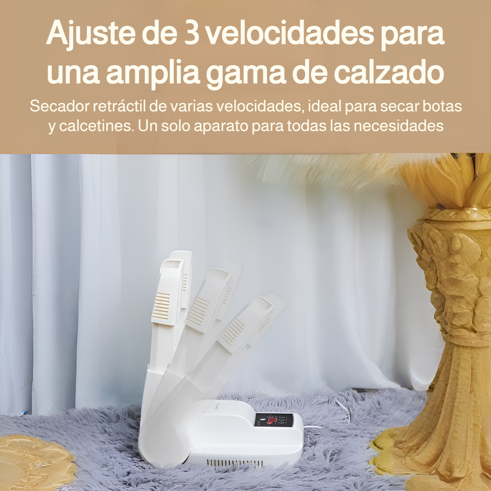 Secador de zapatos portátil ideal para deportes y actividades al aire libre