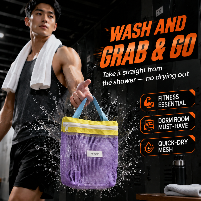 JMY - Portable Waterproof Mesh Toiletry Bag