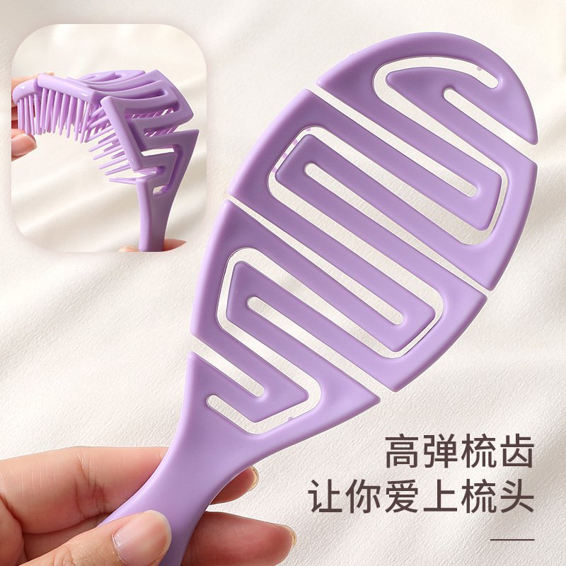 马卡龙镂空梳美发梳气囊梳干湿两用防静电