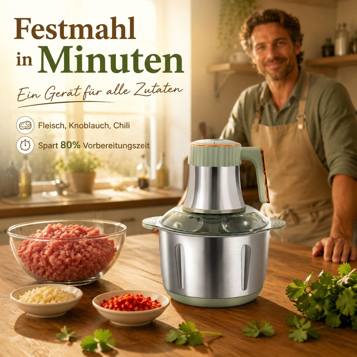 Multifunktionale Küchenmaschine zum Zerkleinern von Fleisch und Gemüse für den Hausgebrauch