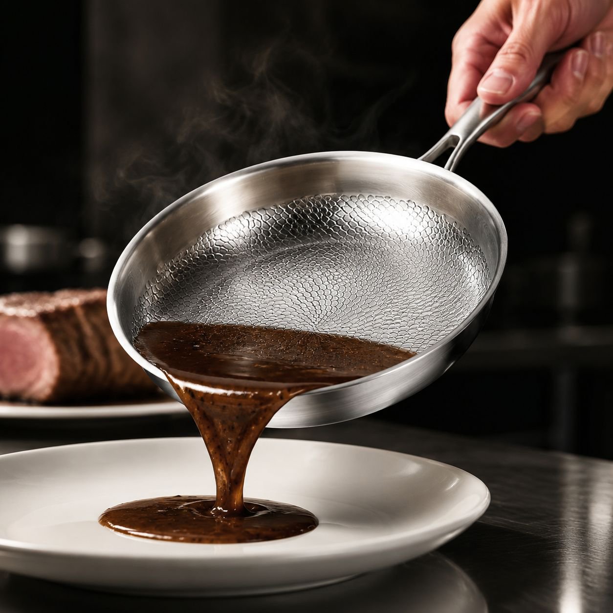 Uncoated Non-stick Frying Pan