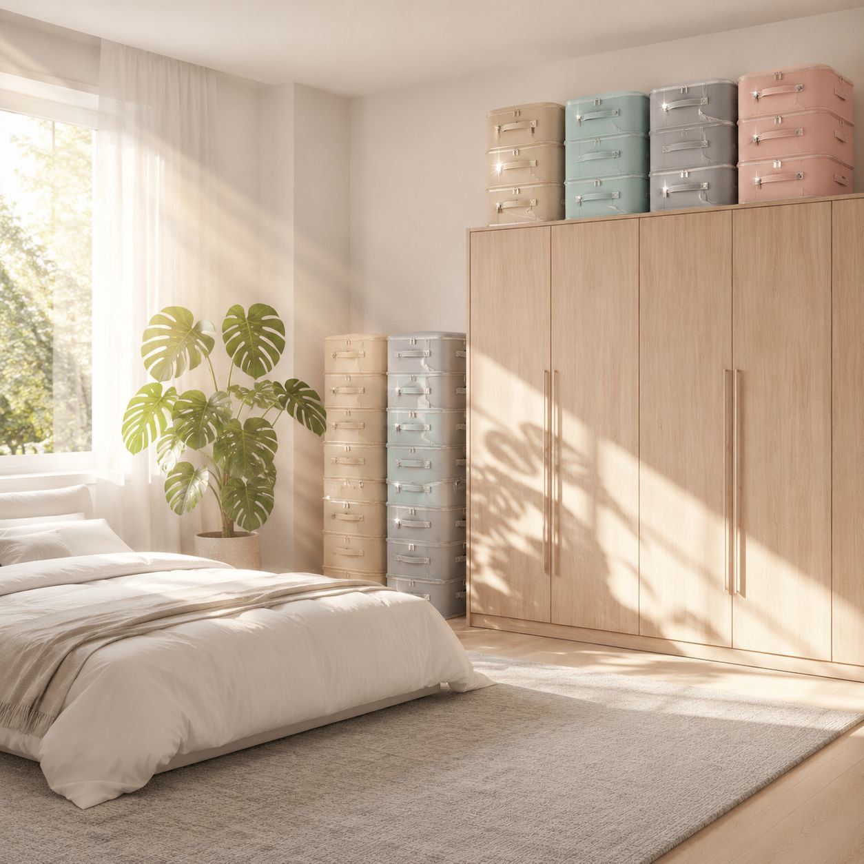 Quilt-Aufbewahrungstasche, Kompressionstasche für Kleidung, geeignet für den Kleiderschrank