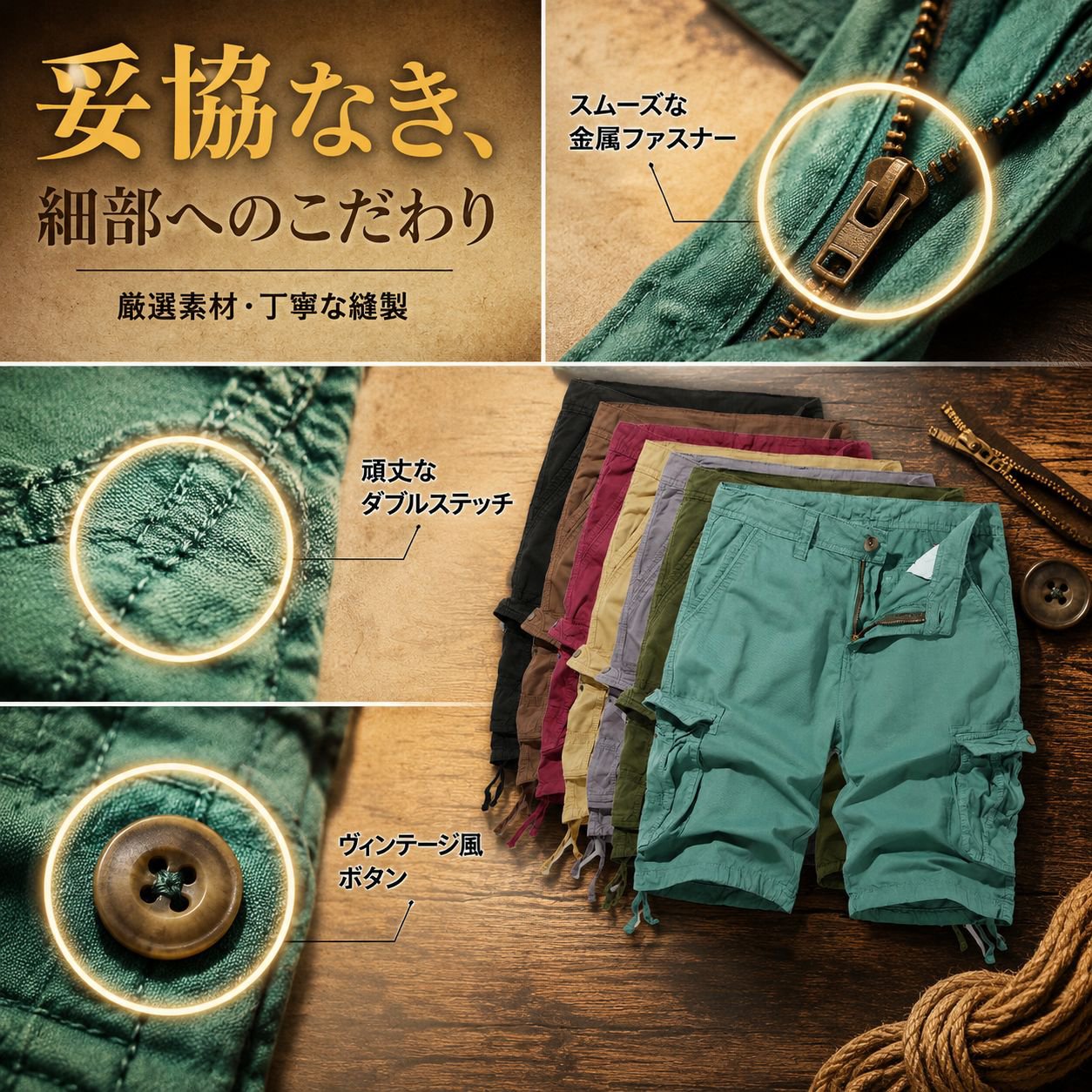 マルチカラー ファッション五分ショートパンツ