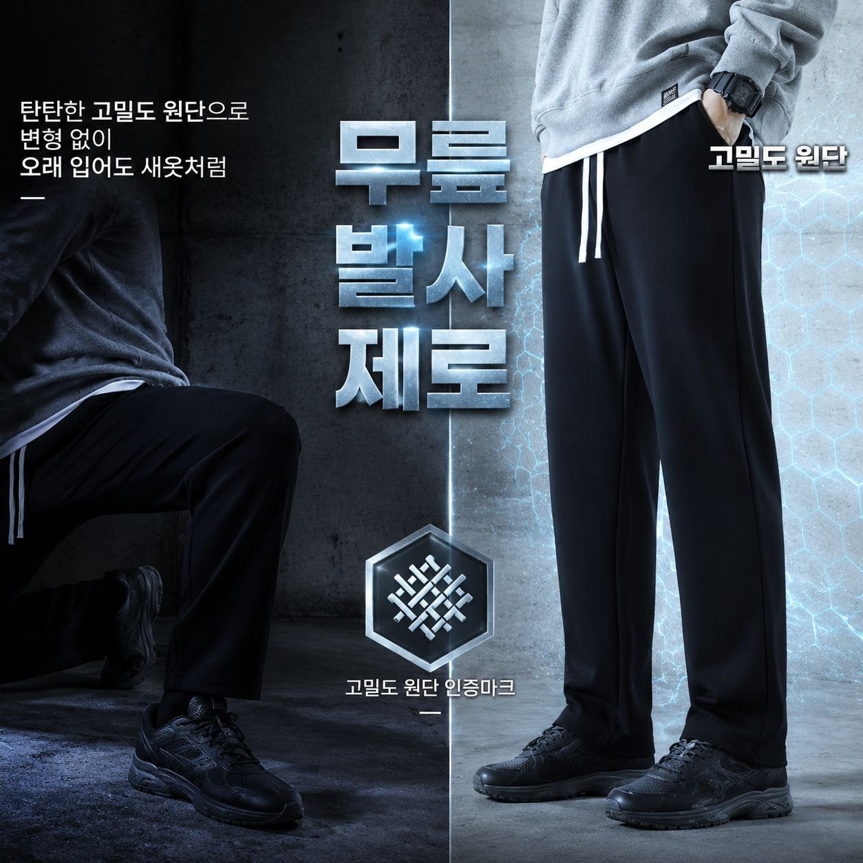 남성용 데일리 통기성 스트레이트핏 트렌디 조거팬츠