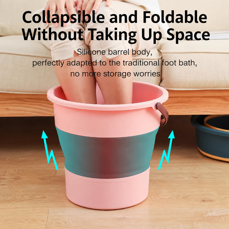 Cubo plegable portátil para coche, pesca, viaje y hogar, grueso y resistente