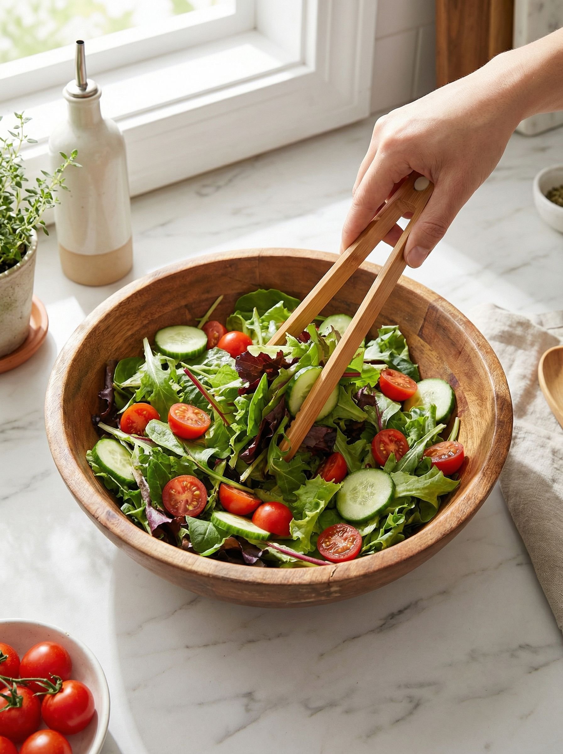 Set aus wiederverwendbaren Bambus Clips für die Küche