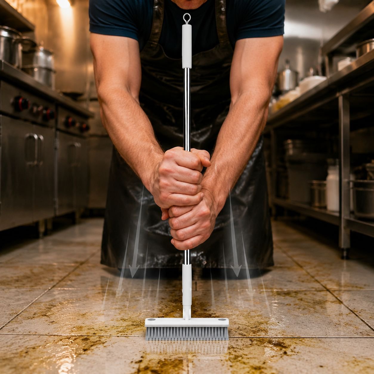 Long handle crevice brush for Bathroom floor