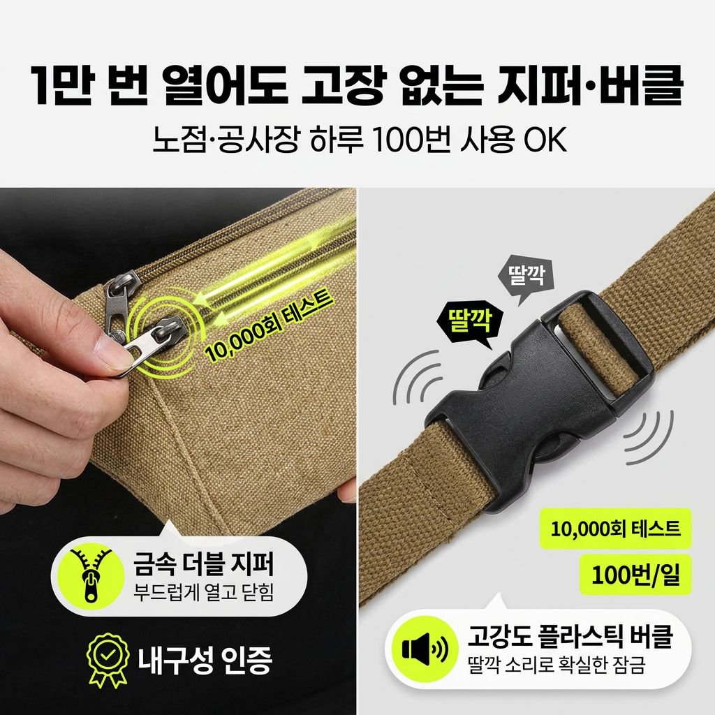아웃도어 스포츠 남성 캔버스 허리 가방, 러닝, 등산, 공사장, 노점용