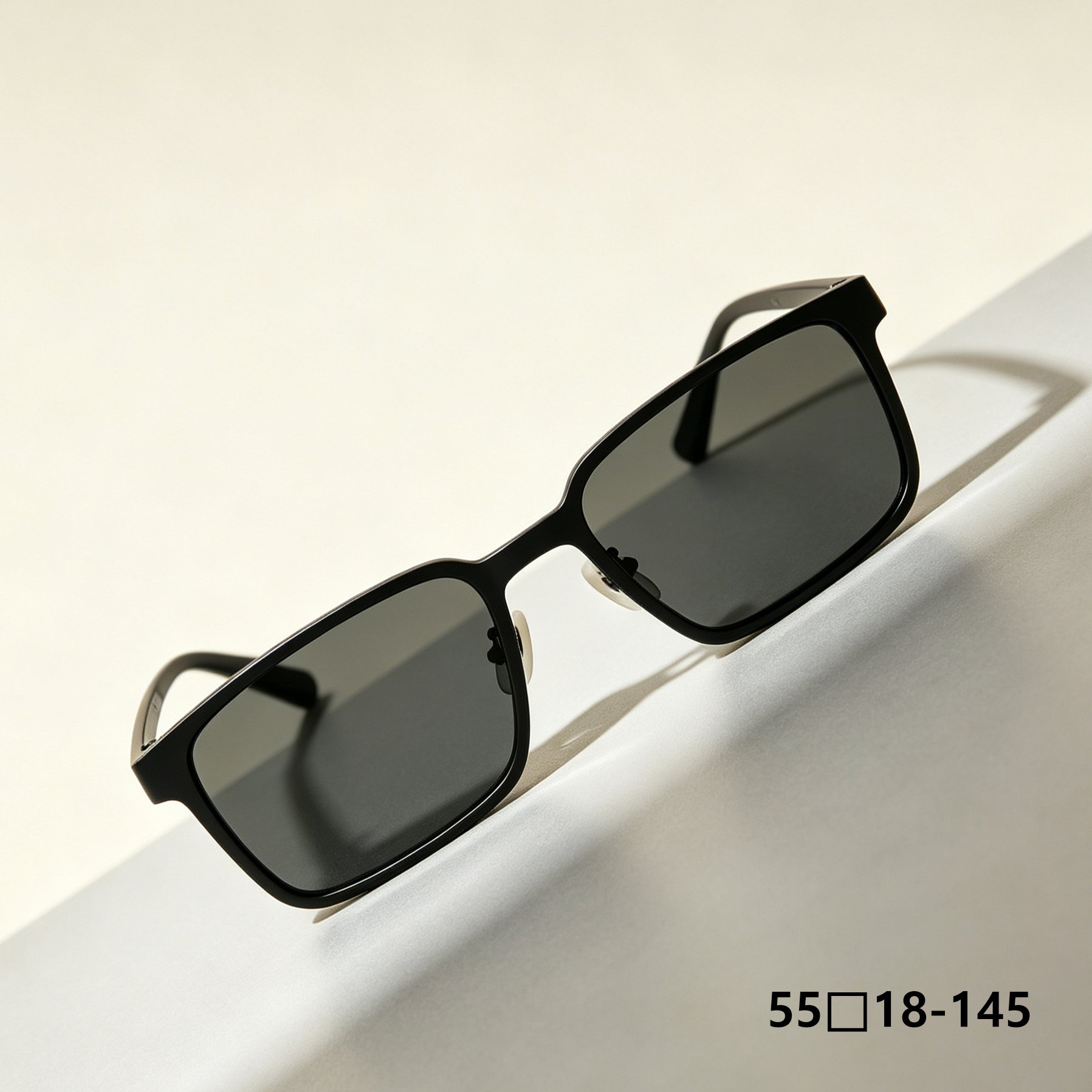 Unisex retro sunglasses with black lenses