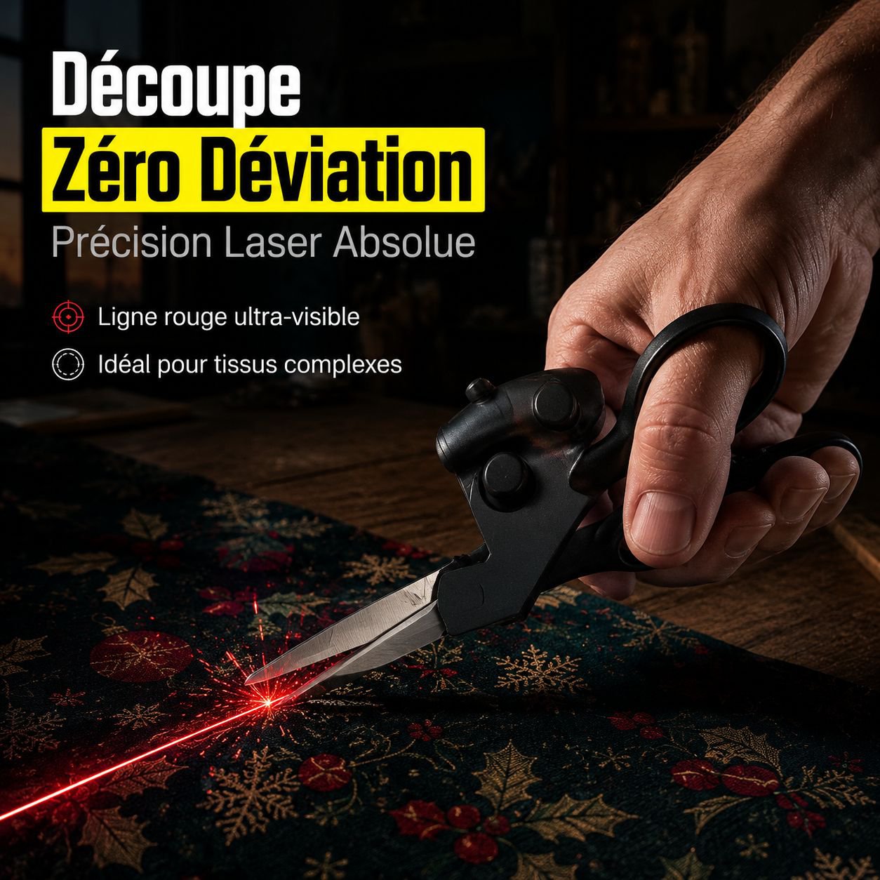 Ciseaux à laser infrarouge pour la coupe de vêtements