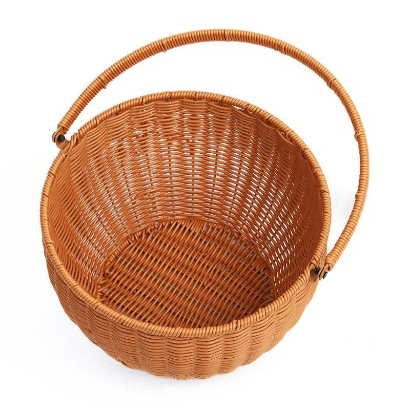 Handmade vegetable picnic basket made of imitation rattan weaving