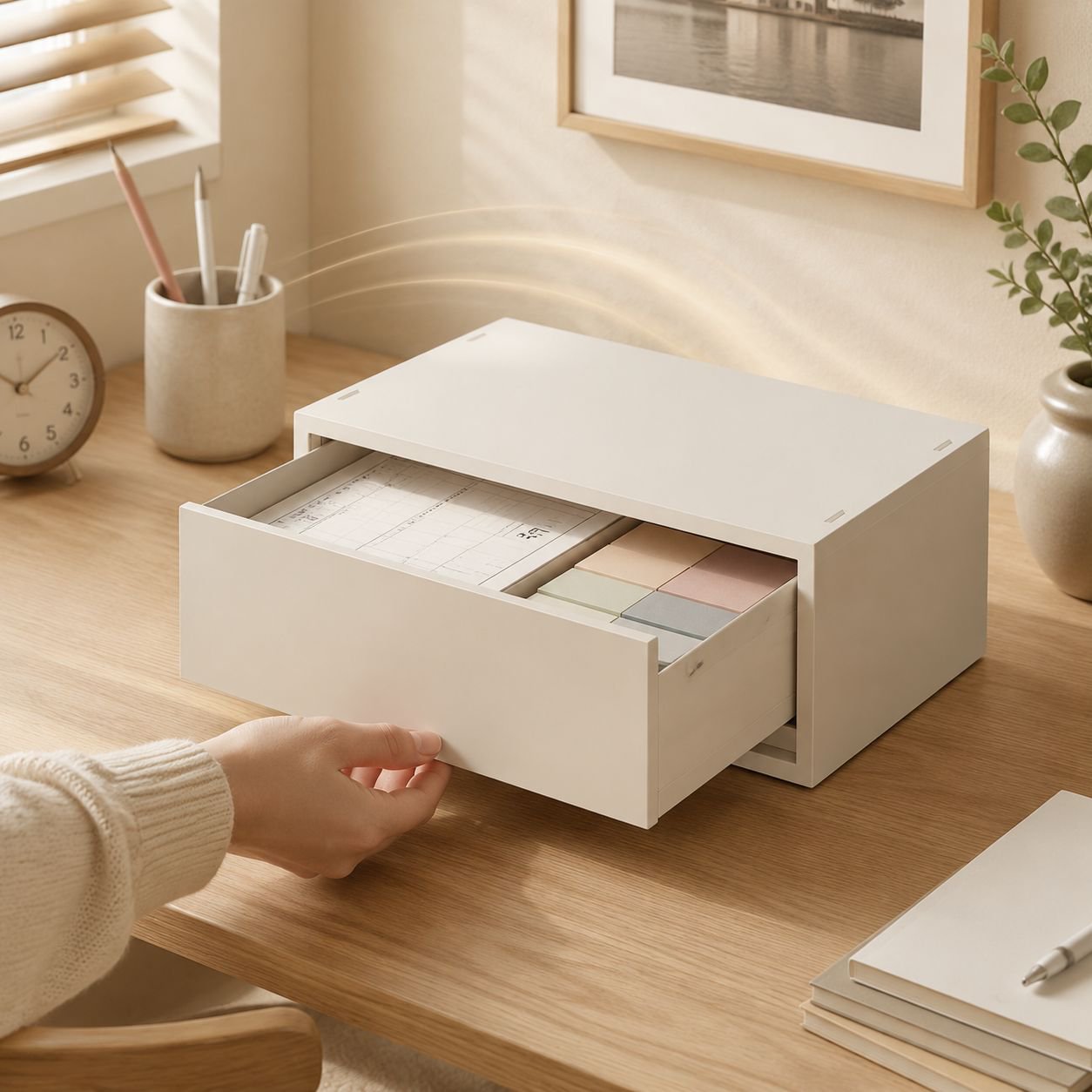 Boîte de rangement en plastique avec tiroirs